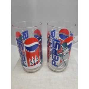 Pepsi Cola Snowman Christmas Winter drinking glasses tumbler 14 oz